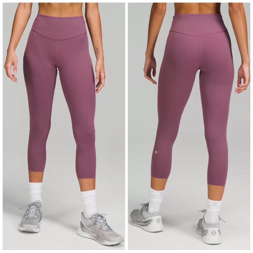 Lululemon Base Pace HR Crop 23” Size: 8 in Vintage Plum